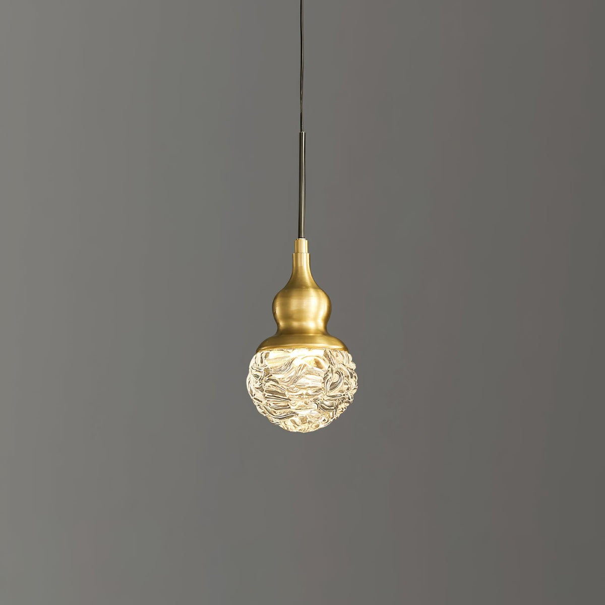 Cove messing & glas glamoureus hanglamp