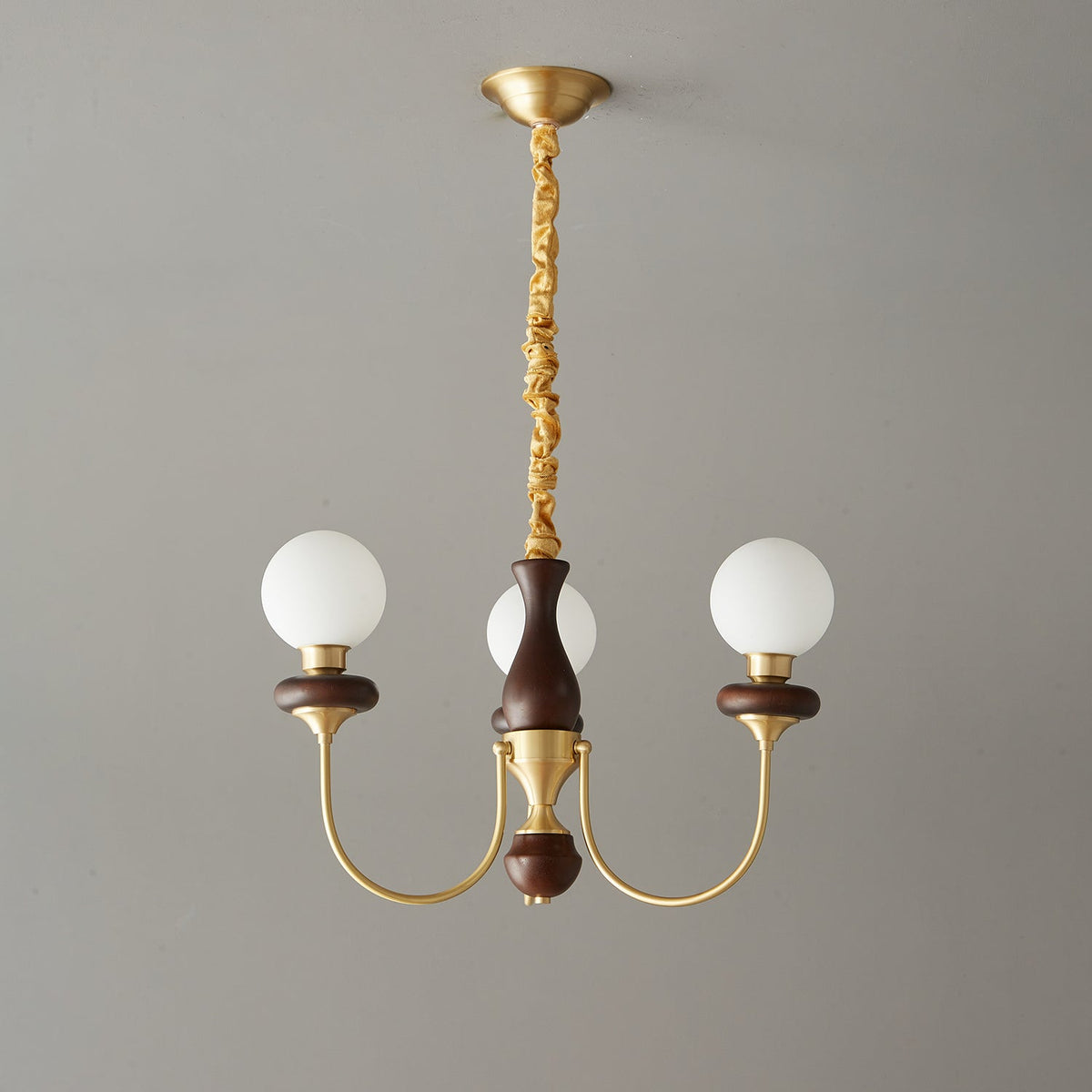 Cotheor Vintage Traditionele Kroonluchter van Hout en glas