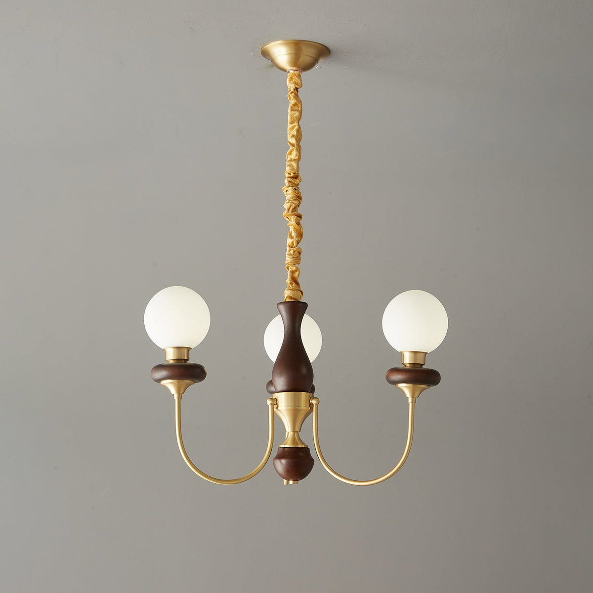 Cotheor Vintage Traditionele Kroonluchter van Hout en glas