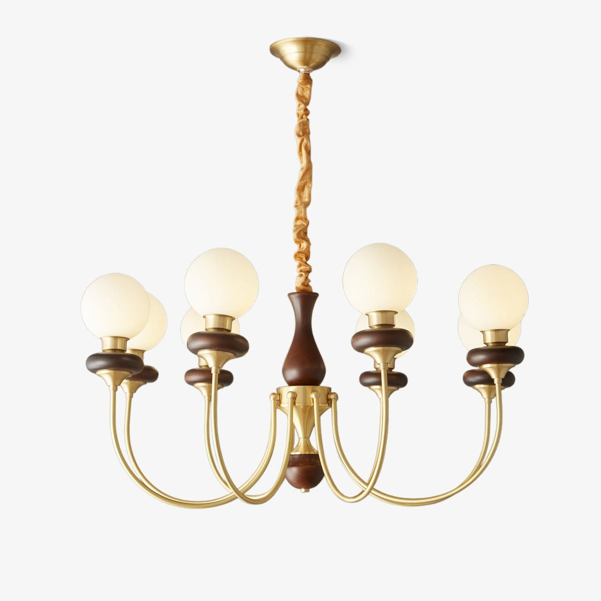 Cotheor Vintage Traditionele Kroonluchter van Hout en glas