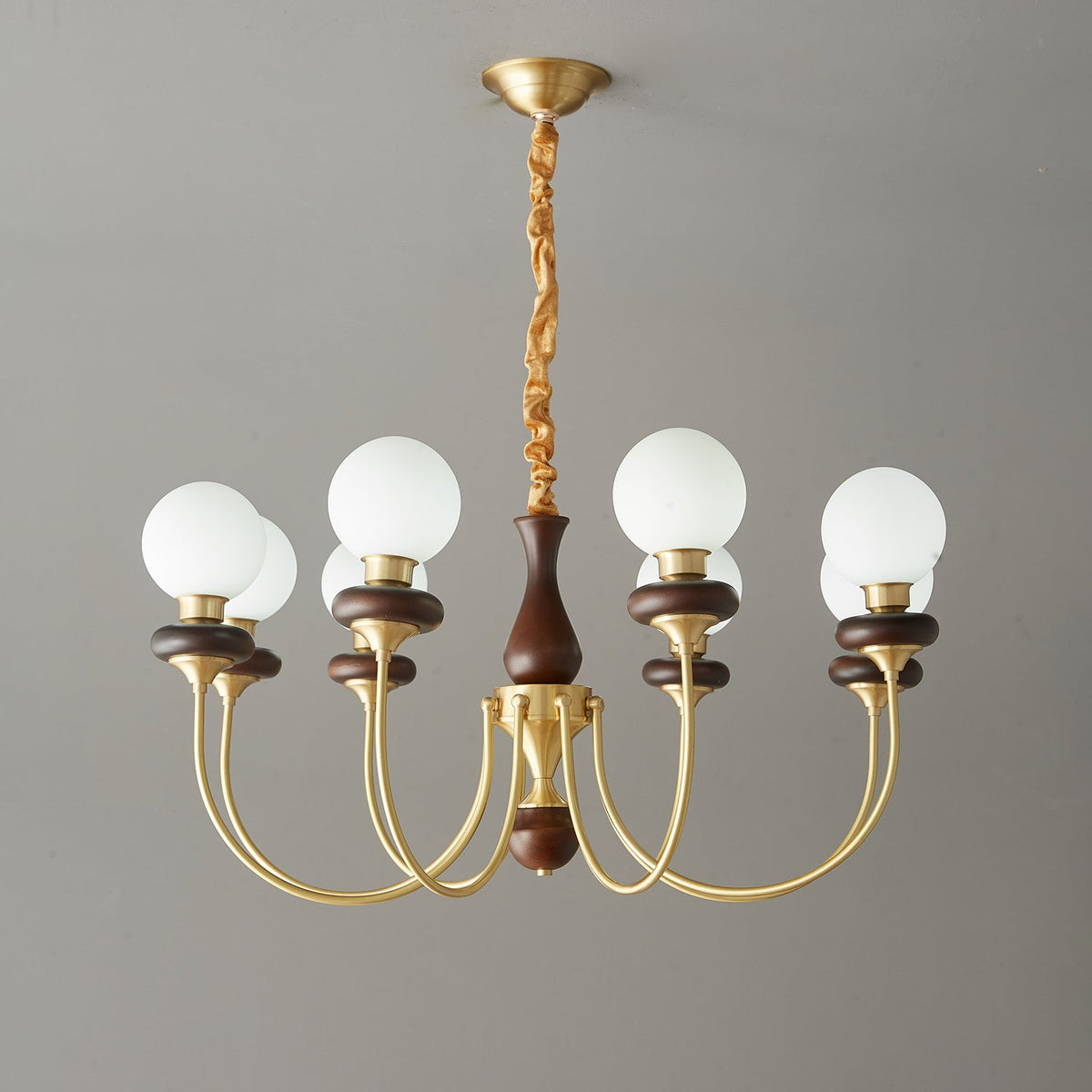 Cotheor Vintage Traditionele Kroonluchter van Hout en glas