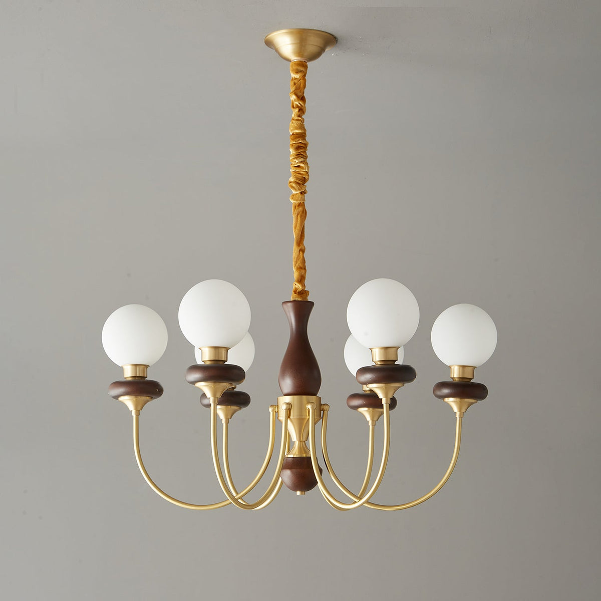 Cotheor Vintage Traditionele Kroonluchter van Hout en glas