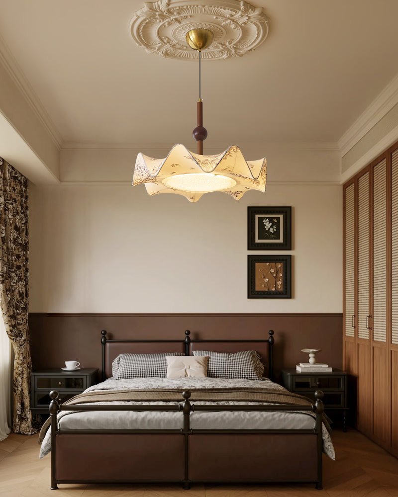 Zoshaos Traditionele Elegantie Vintage Stoffen Hout hanglamp