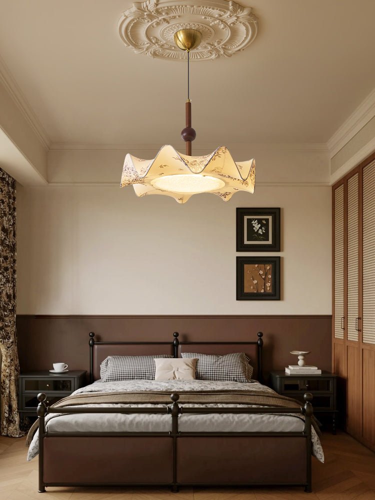 Zoshaos Traditionele Elegantie Vintage Stoffen Hout hanglamp