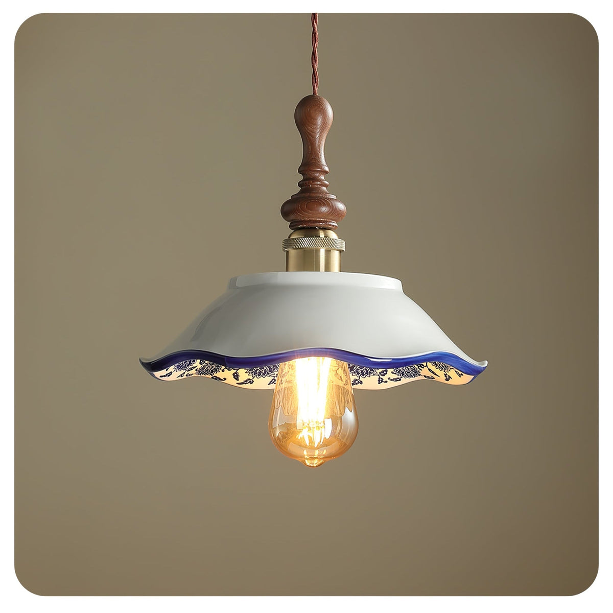 Ciraeor Delftse keramische hanglamp