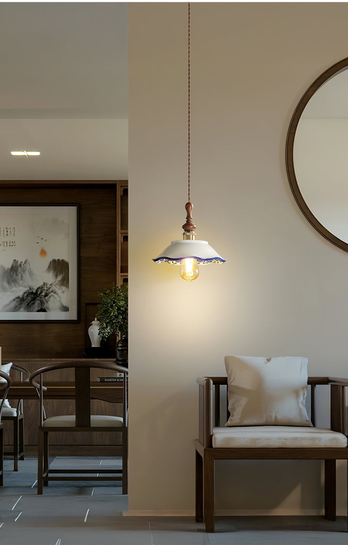 Ciraeor Delftse keramische hanglamp