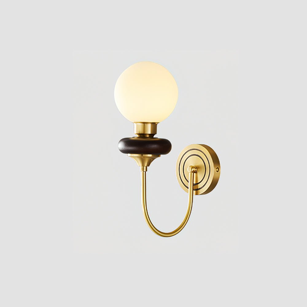 Elvalora wandlamp Premium Noordse Kunst Walnoot glas