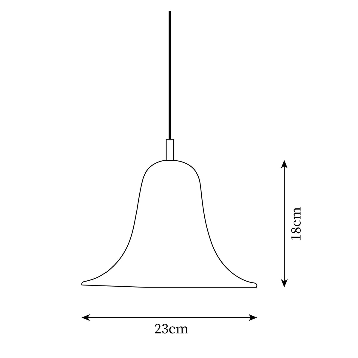 Nevin Minimalistische hanglamp met klokkenkap