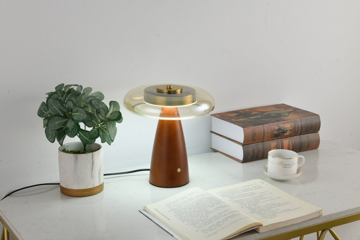 Mushroom Retro-glas tafellamp