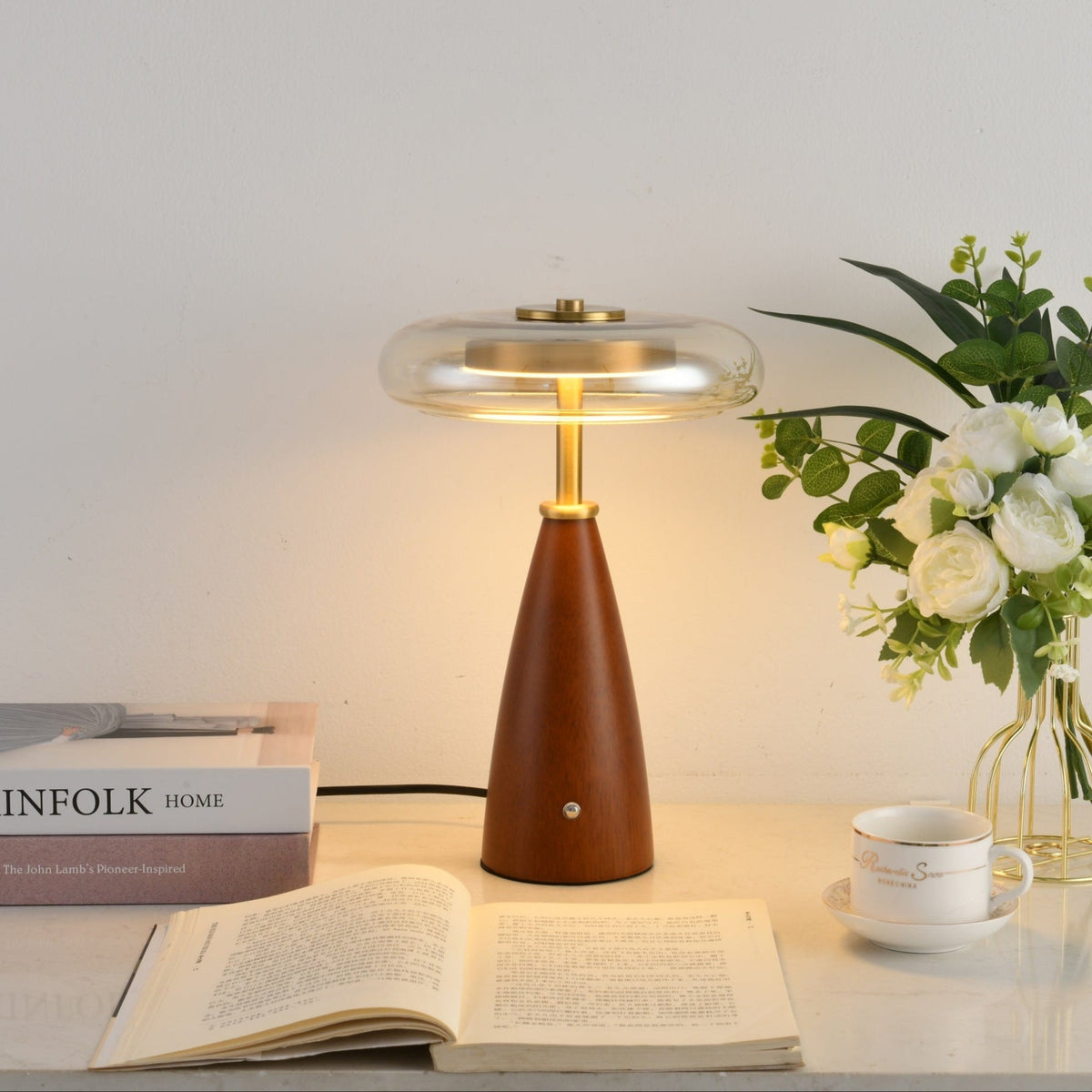 Mushroom Retro-glas tafellamp