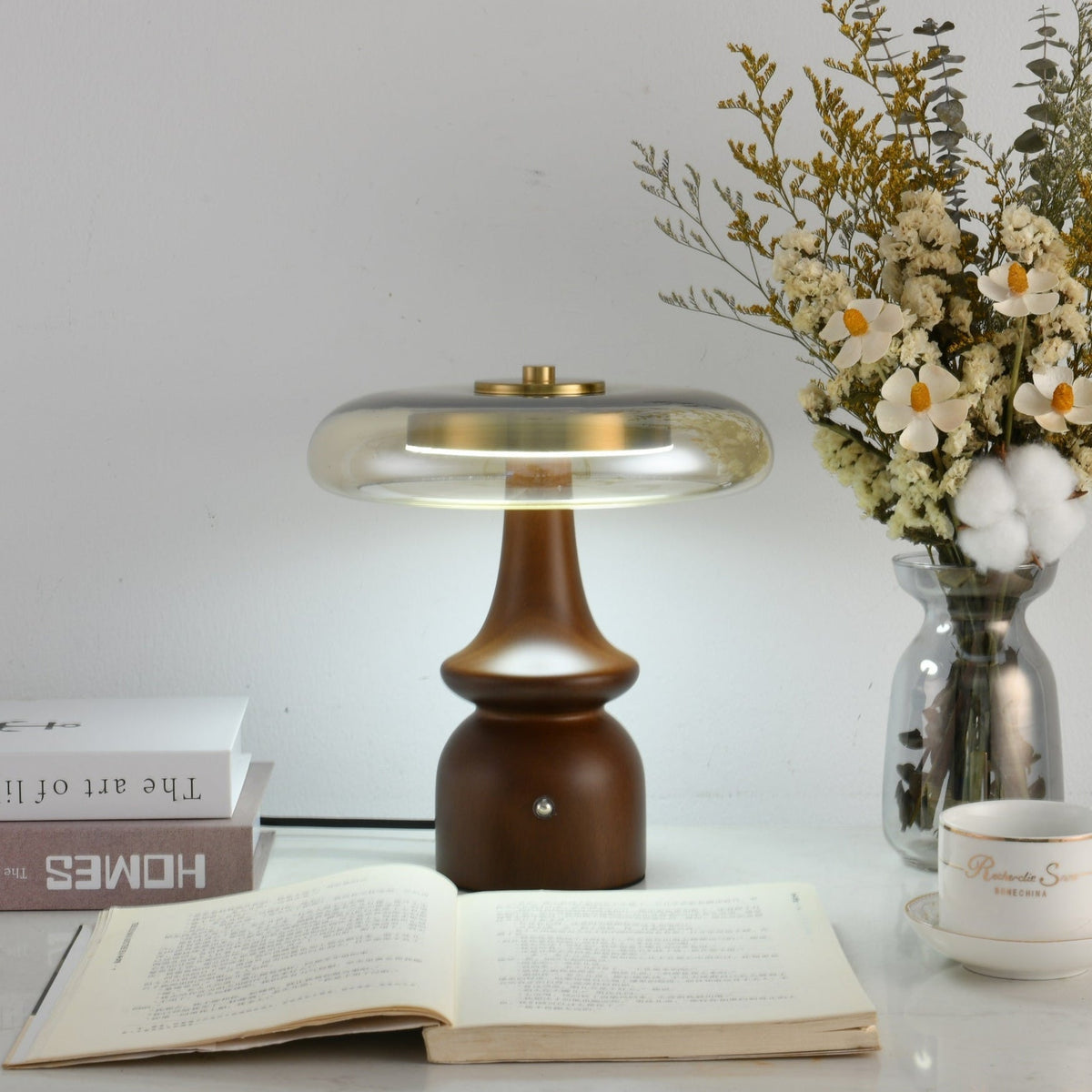 Mushroom Retro-glas tafellamp