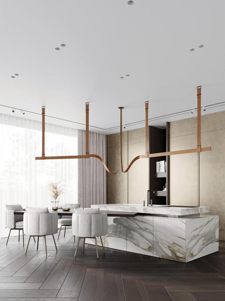 Zaleth Moderne hanglamp van leer
