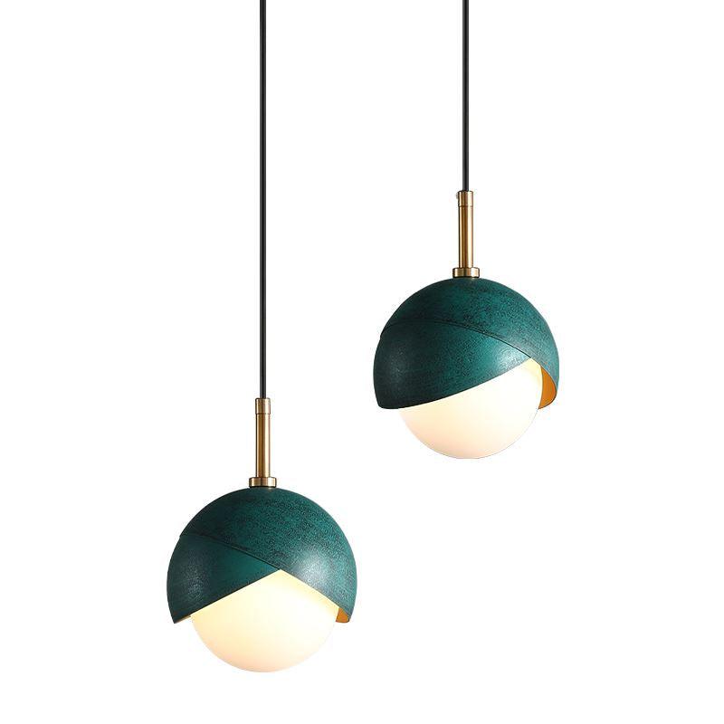 Jynara Hanglamp Messing genest opaal Bolvormig modern