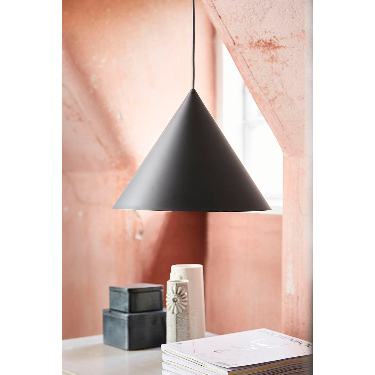 Caeluvyu moderne minimalistische hanglamp van donker metaal