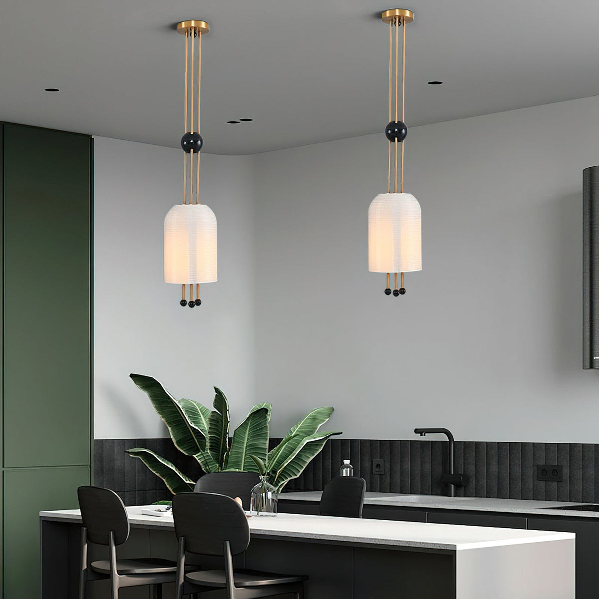 Qir Traditionele Elegante hanglamp van glas
