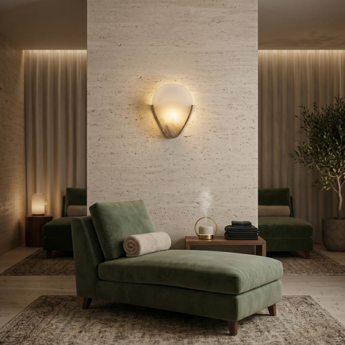 Bernina albasten wandlamp