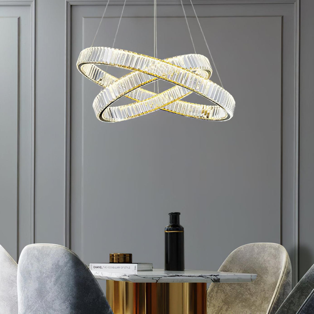 Cyrirelle Kroonluchter Goud Kristal ring