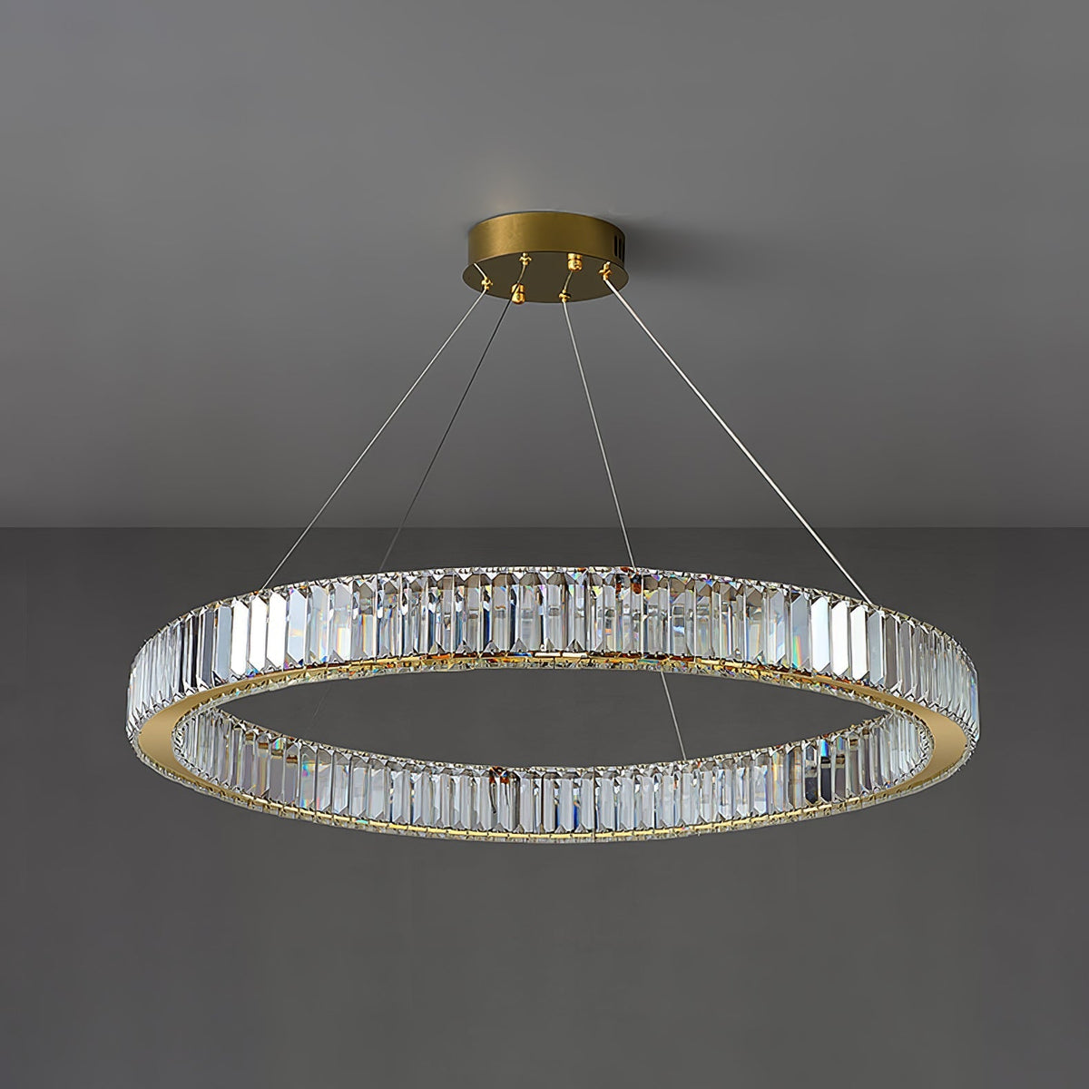 Cyrirelle Kroonluchter Goud Kristal ring