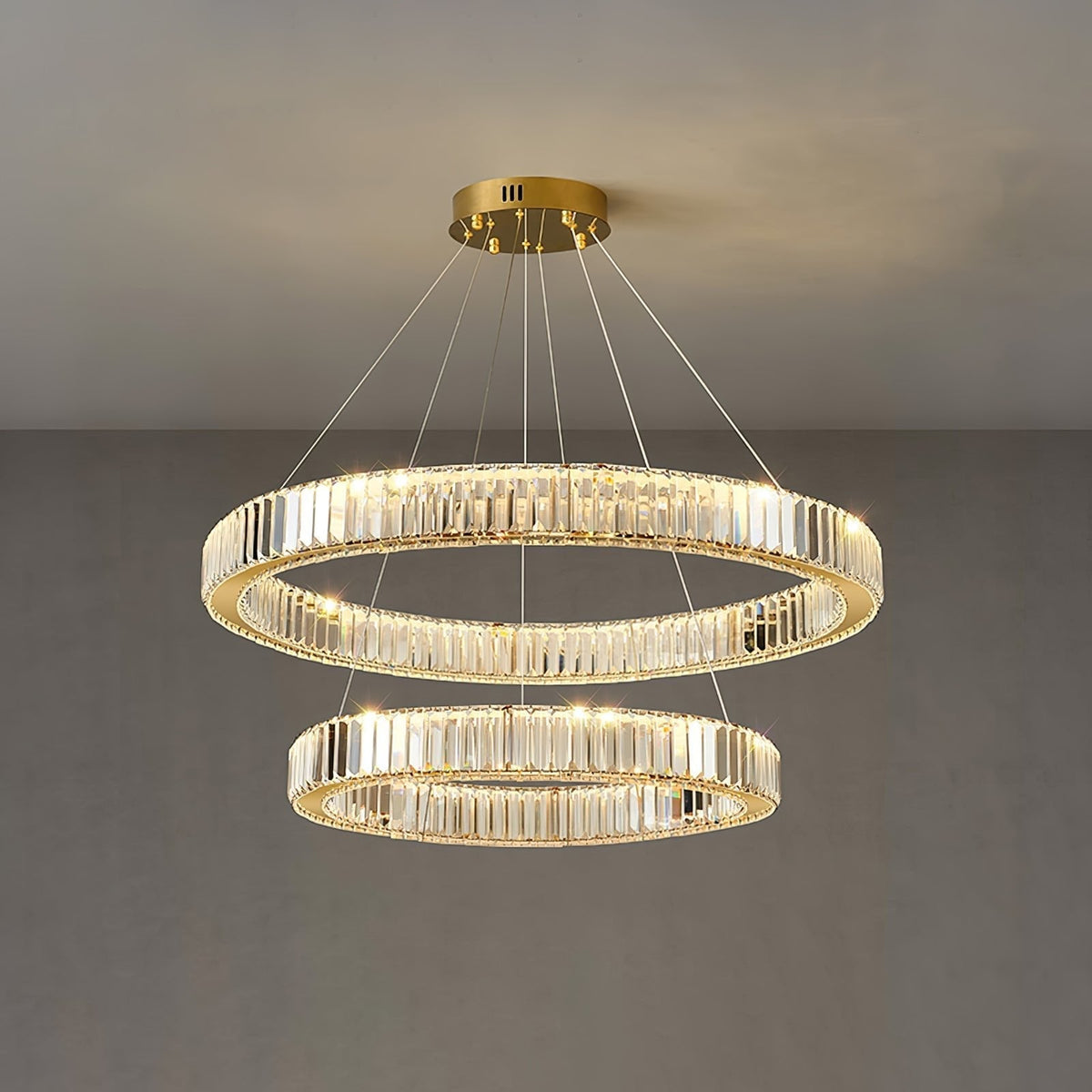 Cyrirelle Kroonluchter Goud Kristal ring