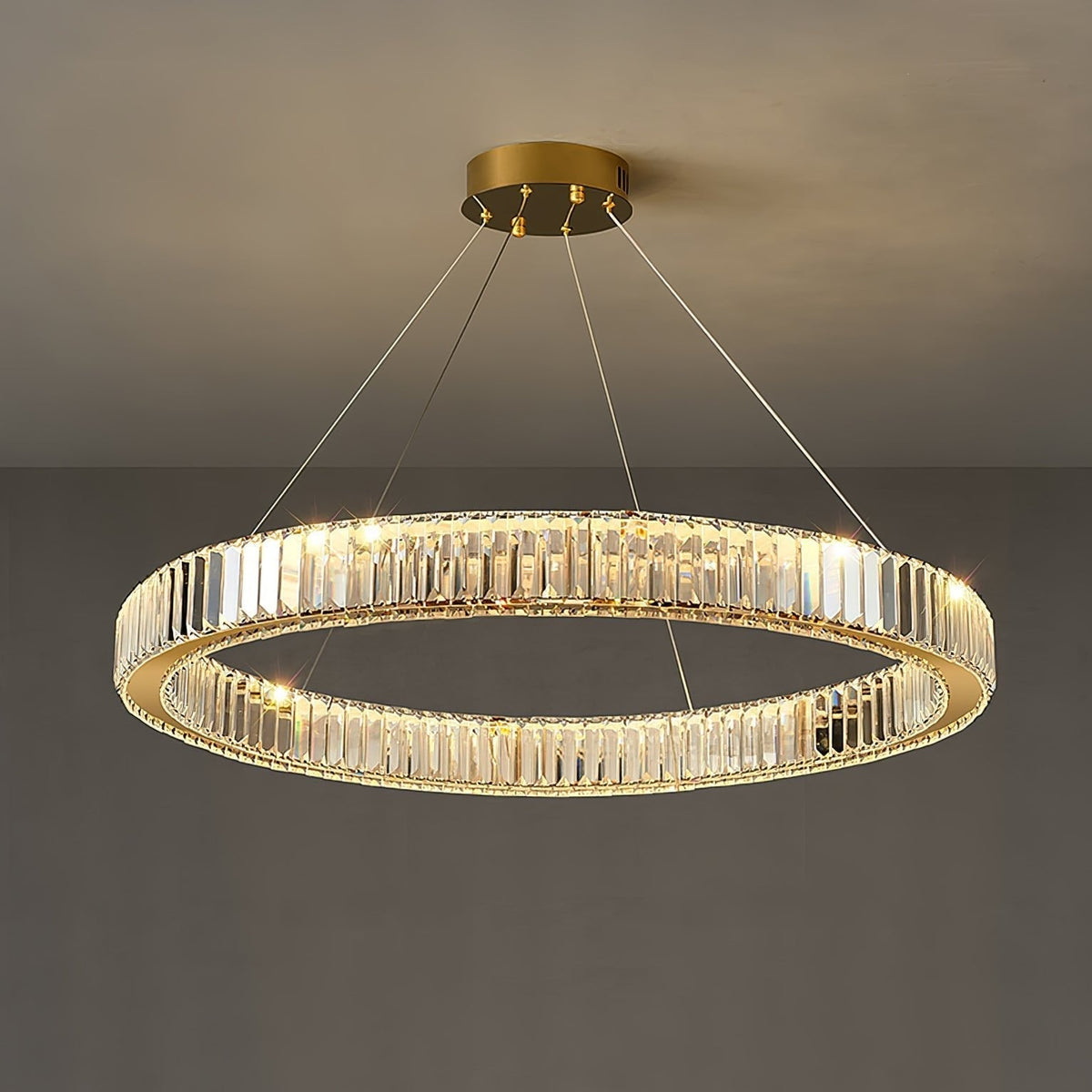 Cyrirelle Kroonluchter Goud Kristal ring