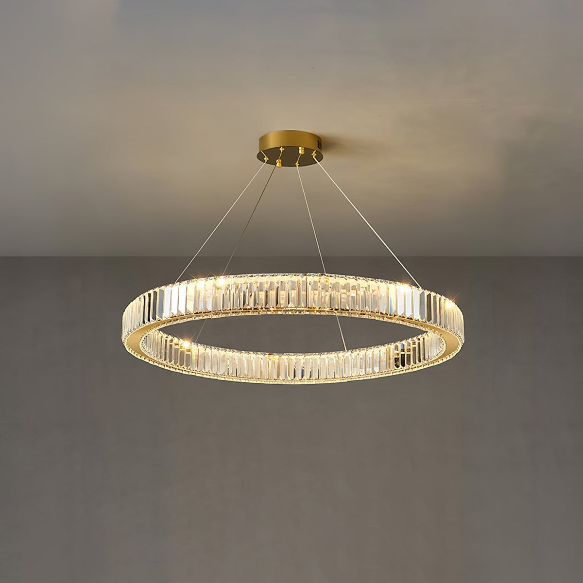 Cyrirelle Kroonluchter Goud Kristal ring