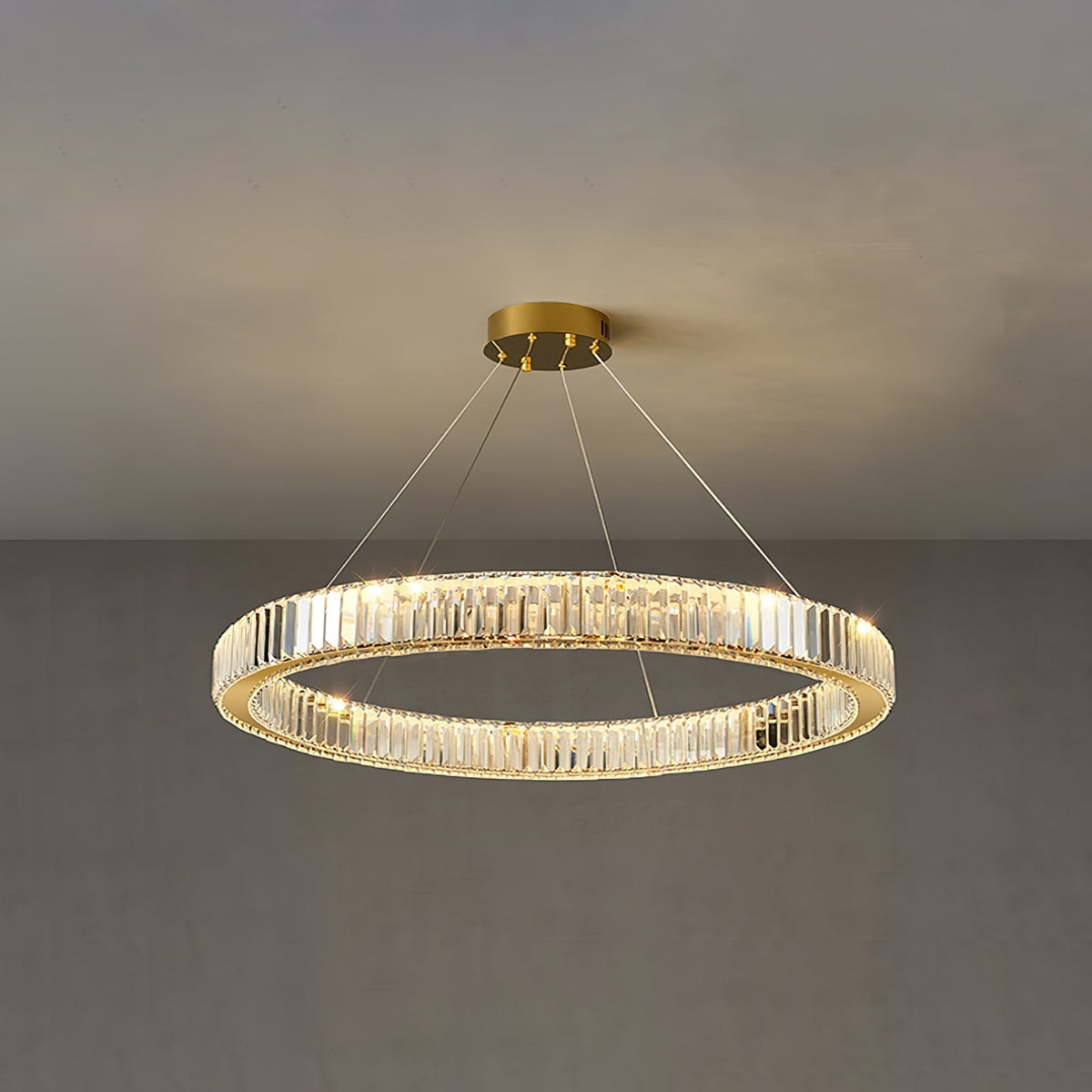 Cyrirelle Kroonluchter Goud Kristal ring