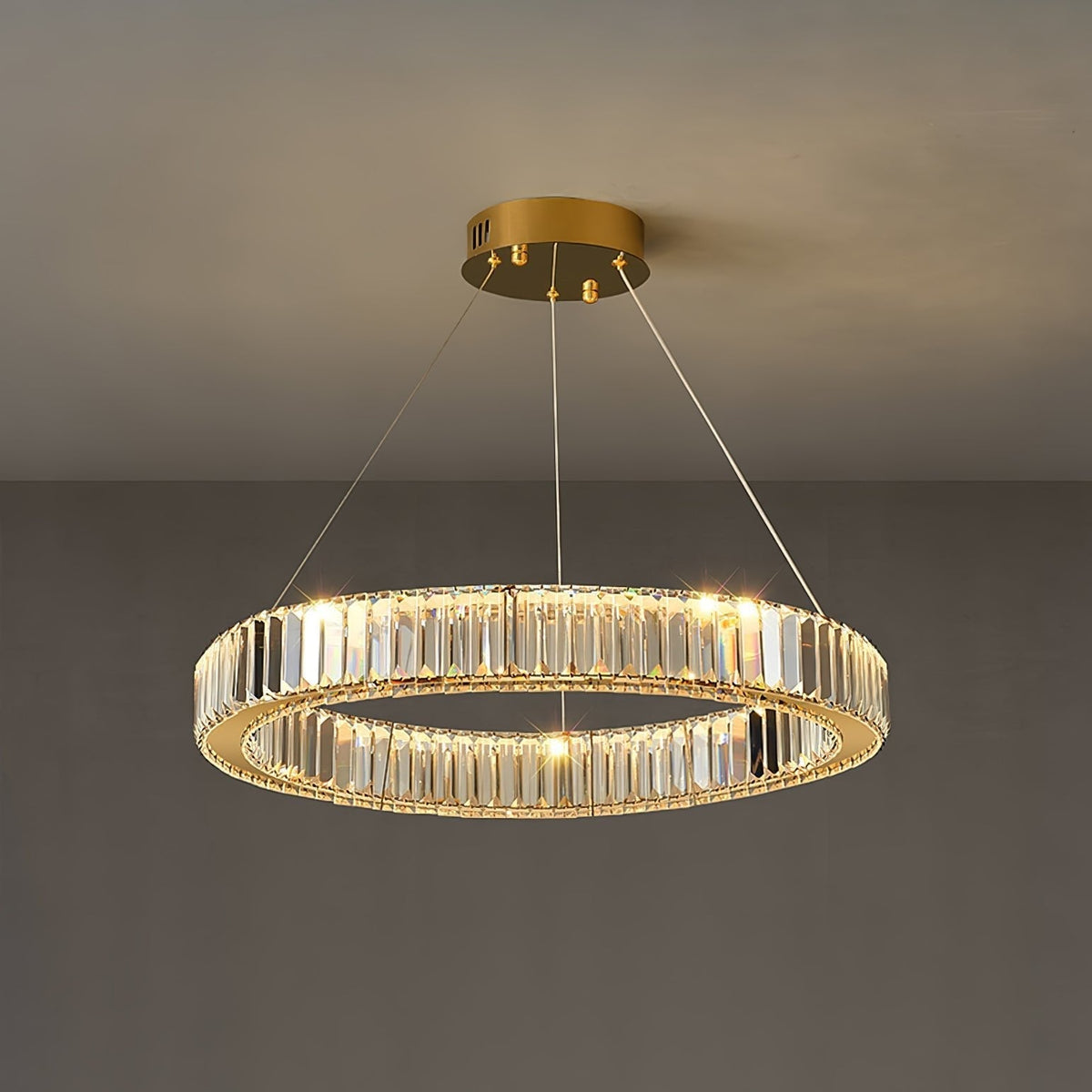 Cyrirelle Kroonluchter Goud Kristal ring
