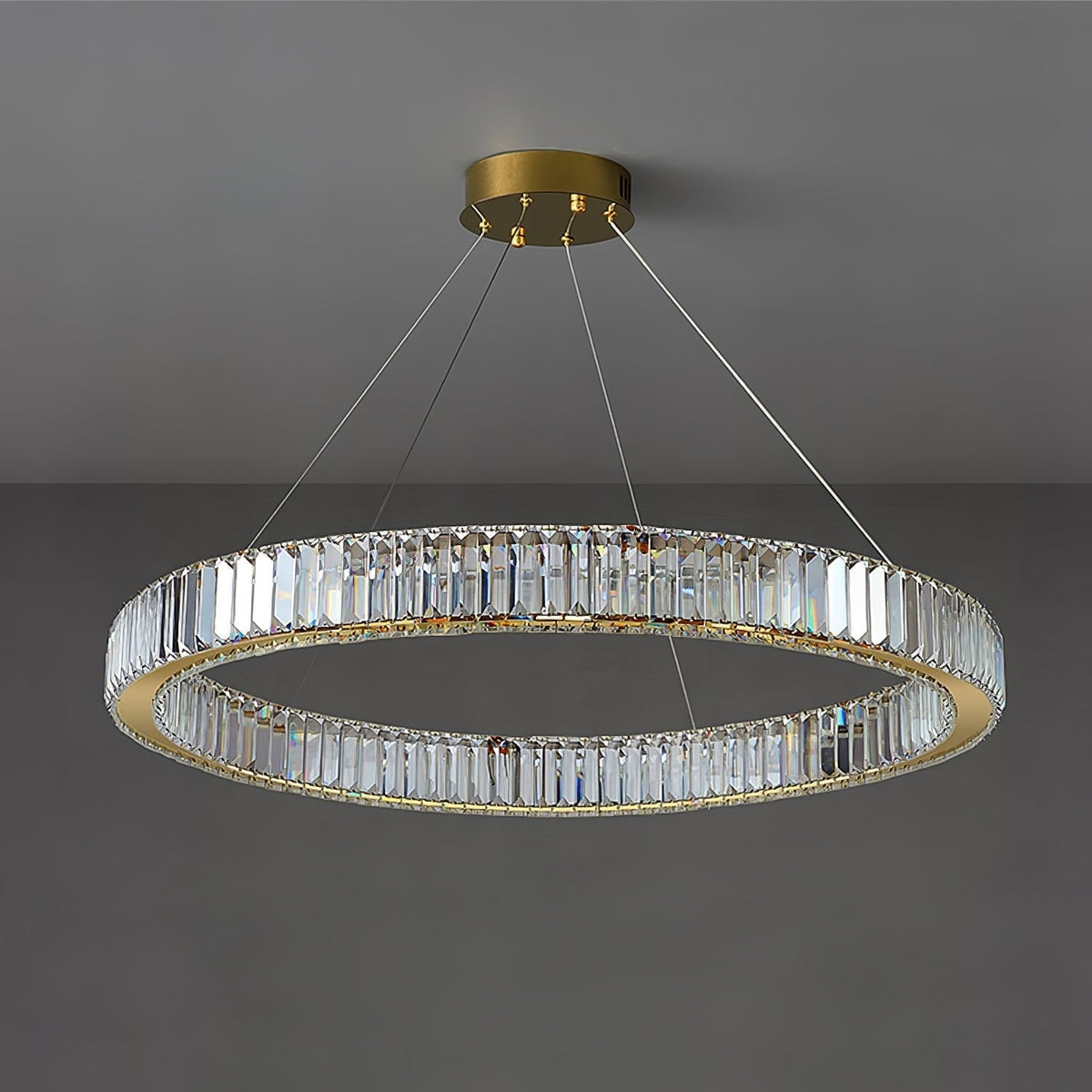 Cyrirelle Kroonluchter Goud Kristal ring