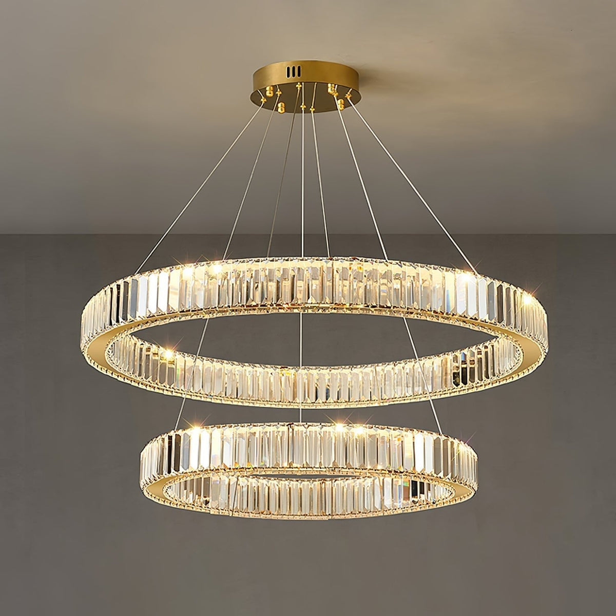 Cyrirelle Kroonluchter Goud Kristal ring