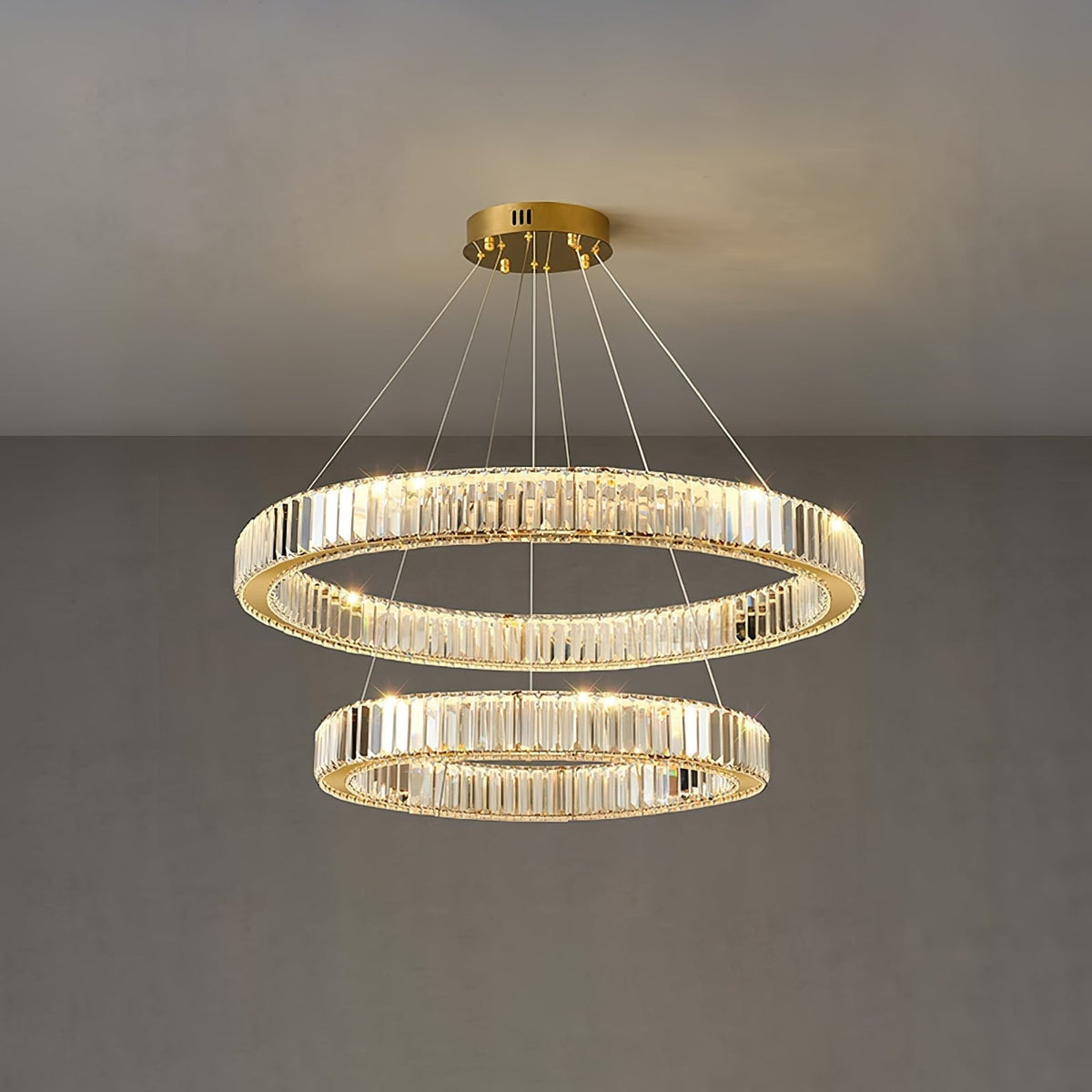 Cyrirelle Kroonluchter Goud Kristal ring