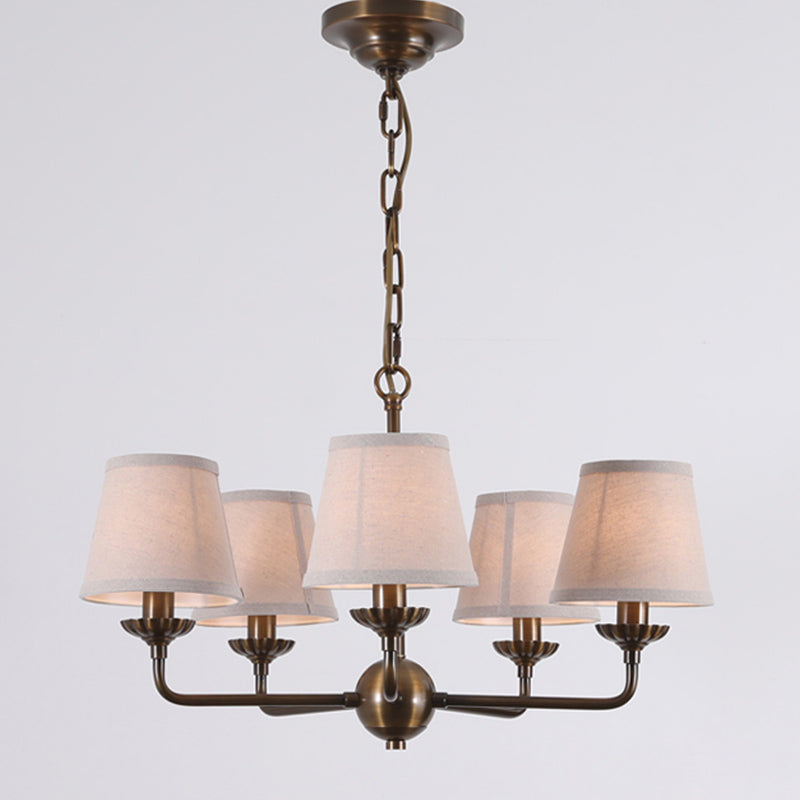 Gloruvyh Vintage Industrial stoffen metaal kroonluchter