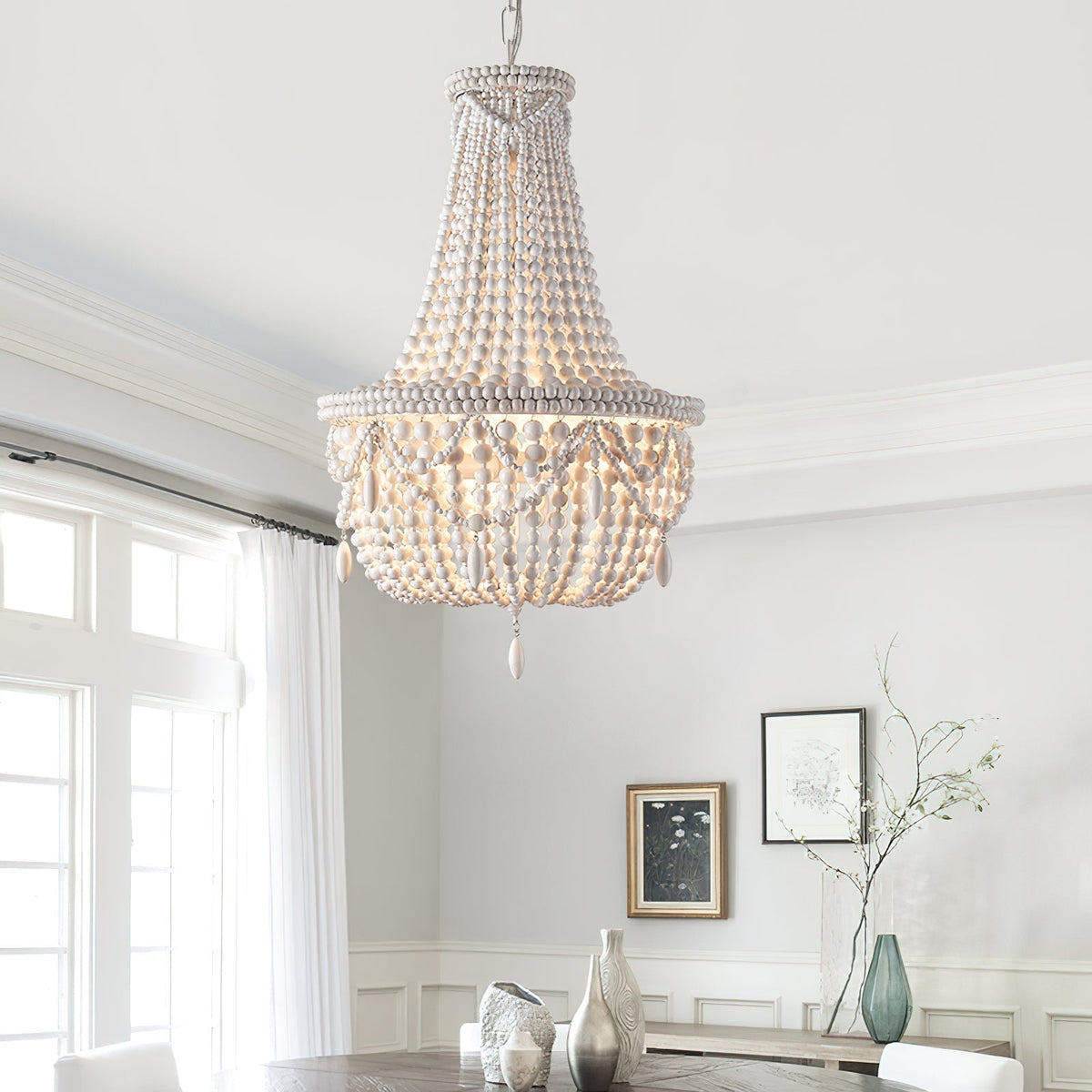 Eirikuvyu Postmodern luxe Bead Metal hout Kroonluchter