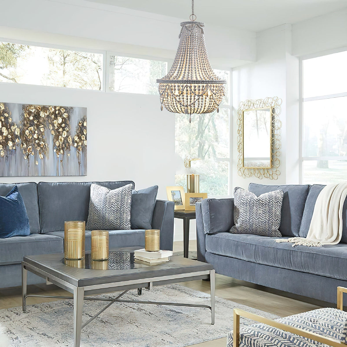 Eirikuvyu Postmodern luxe Bead Metal hout Kroonluchter