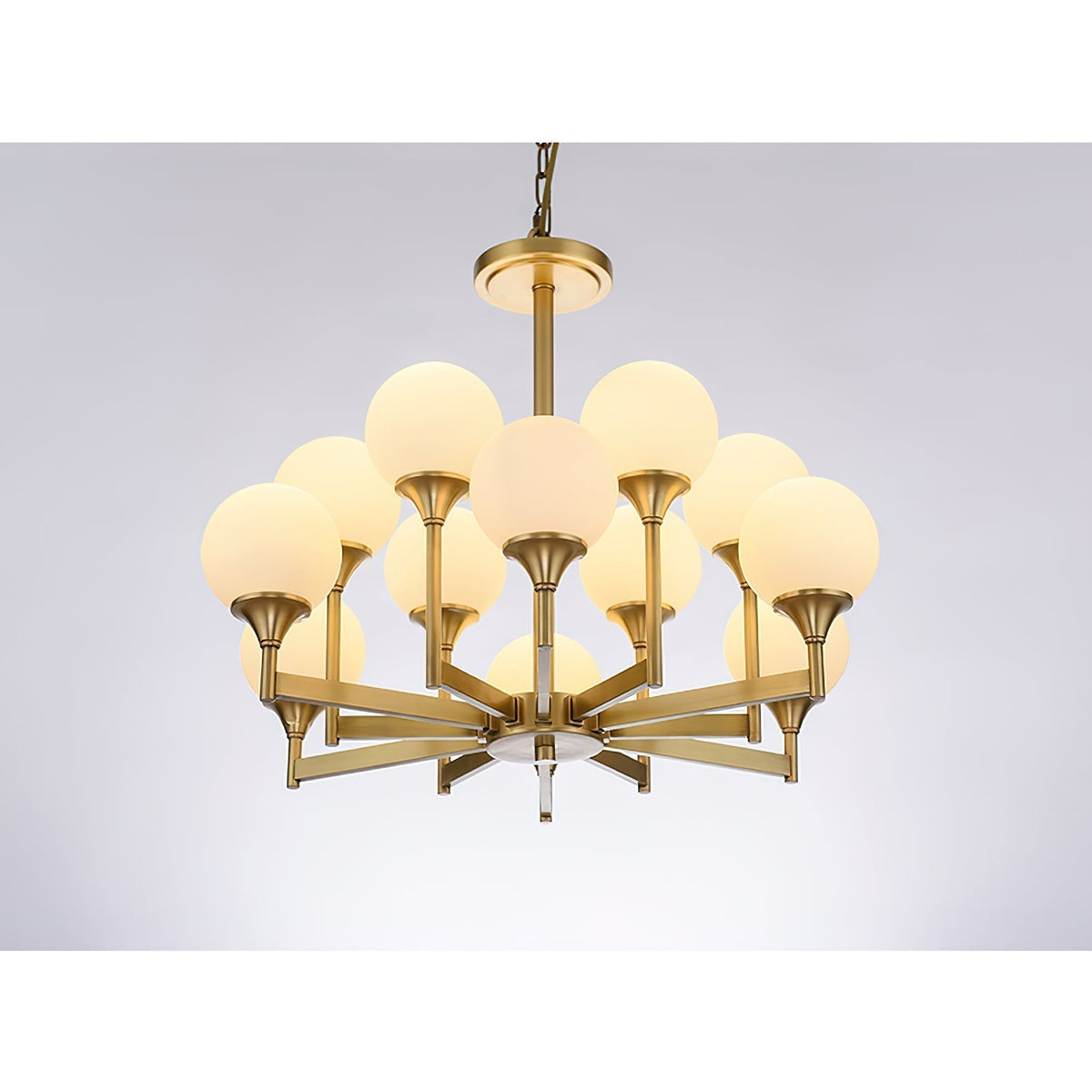 Mavex Vintage Industriële glas Kroonluchter
