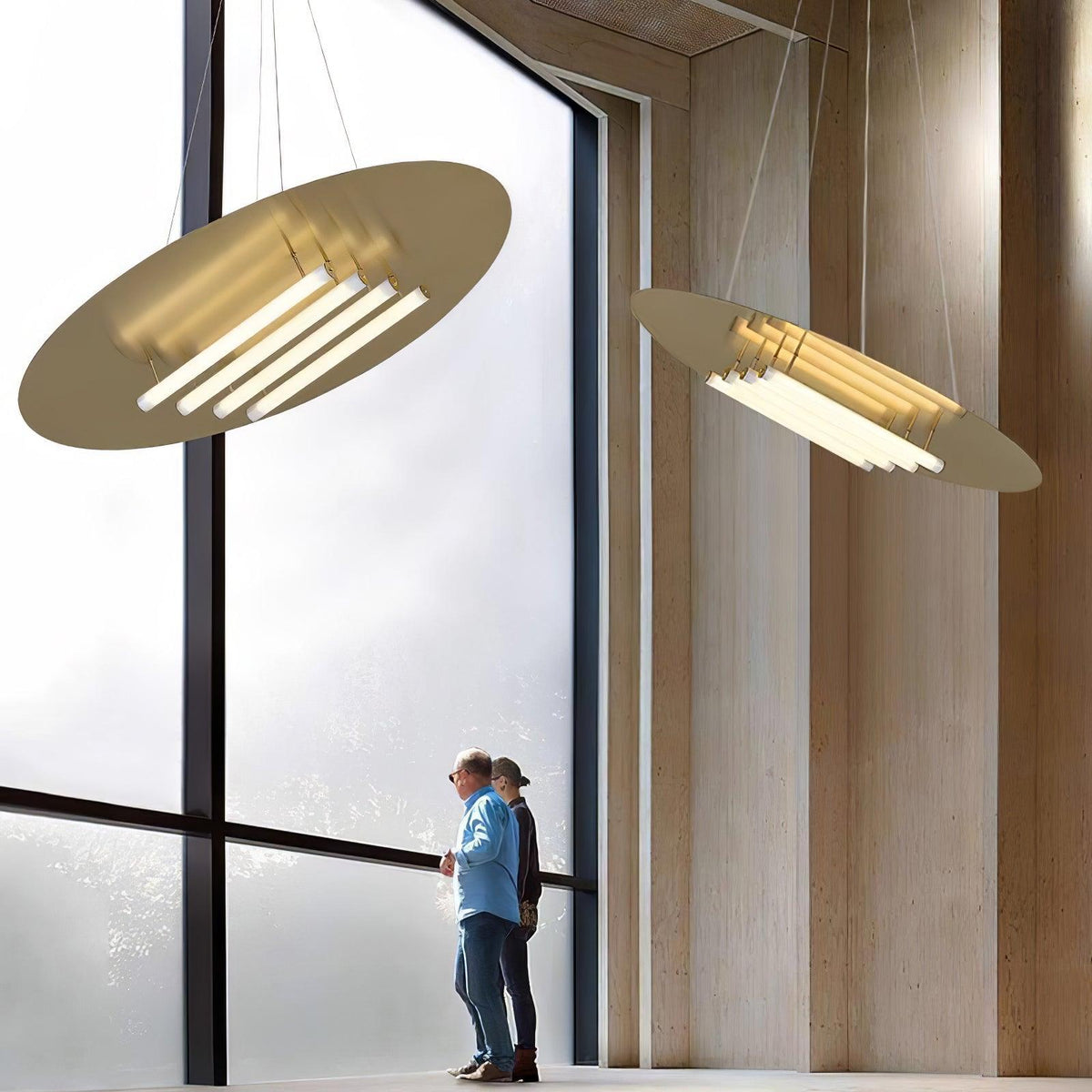Mirueria moderne hanglamp in goudkleurige afwerking