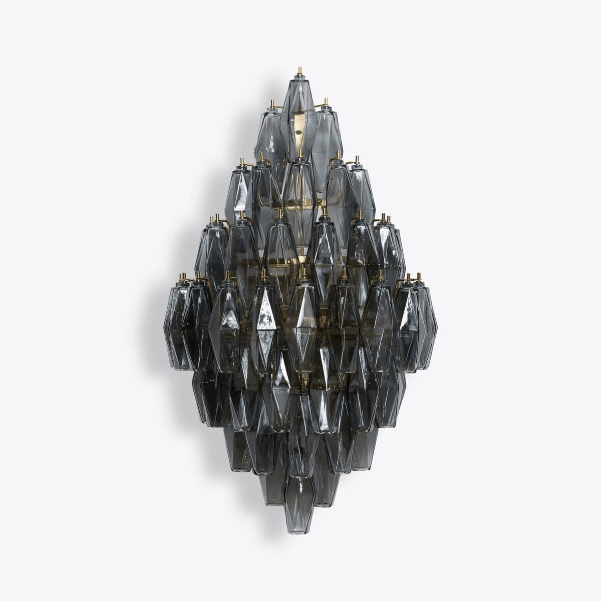 Zyrelis polyhedraal glazen wandlamp