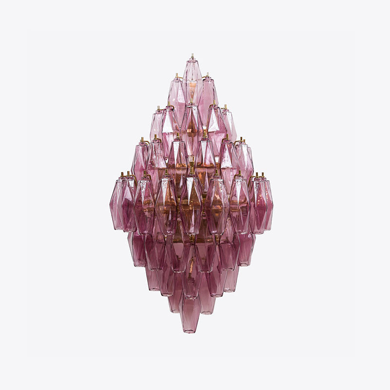 Zyrelis polyhedraal glazen wandlamp