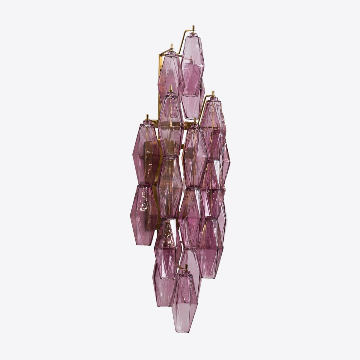 Zyrelis polyhedraal glazen wandlamp