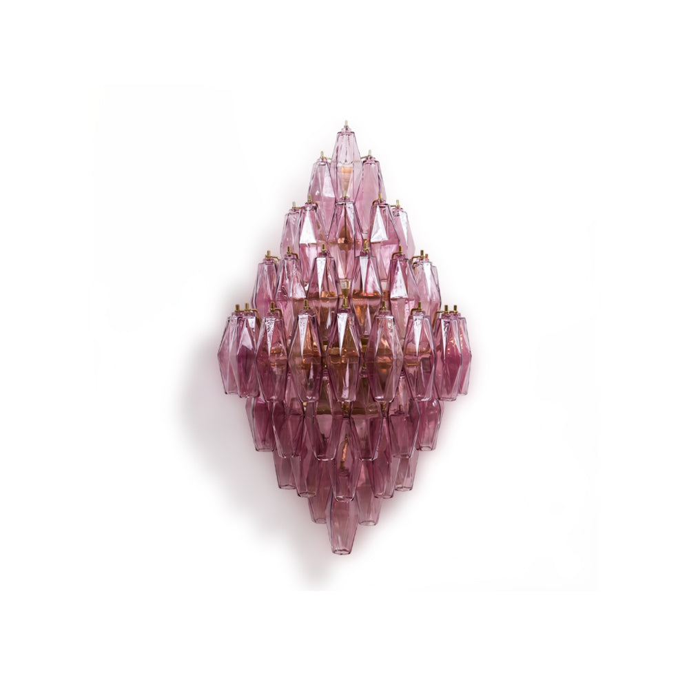 Zyrelis polyhedraal glazen wandlamp