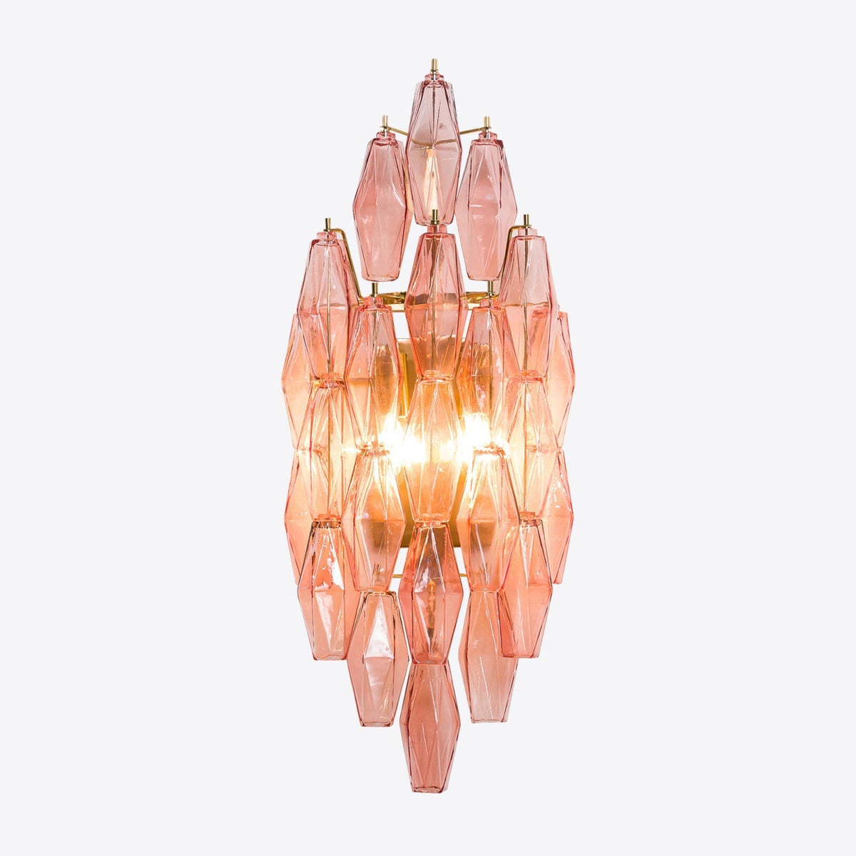 Zyrelis polyhedraal glazen wandlamp
