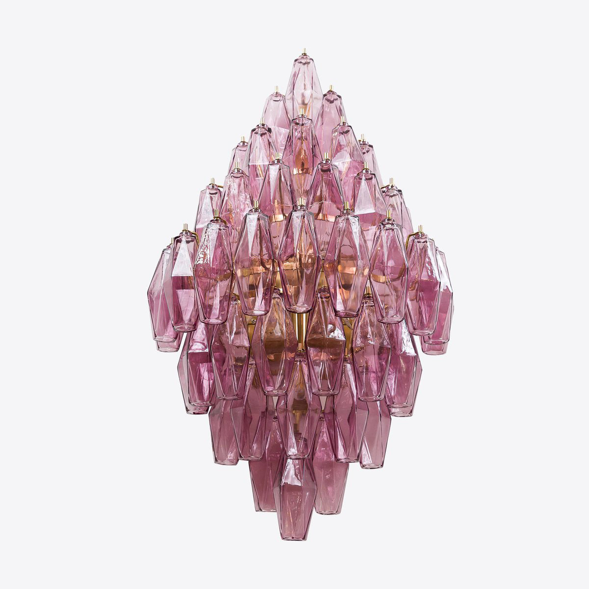 Zyrelis polyhedraal glazen wandlamp