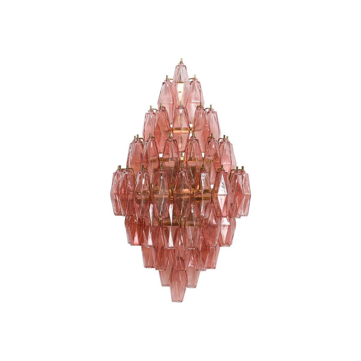 Zyrelis polyhedraal glazen wandlamp
