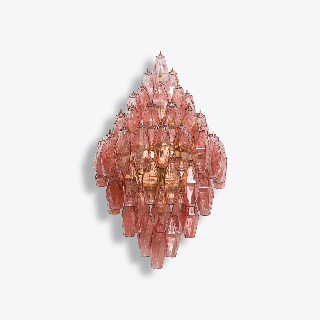 Zyrelis polyhedraal glazen wandlamp
