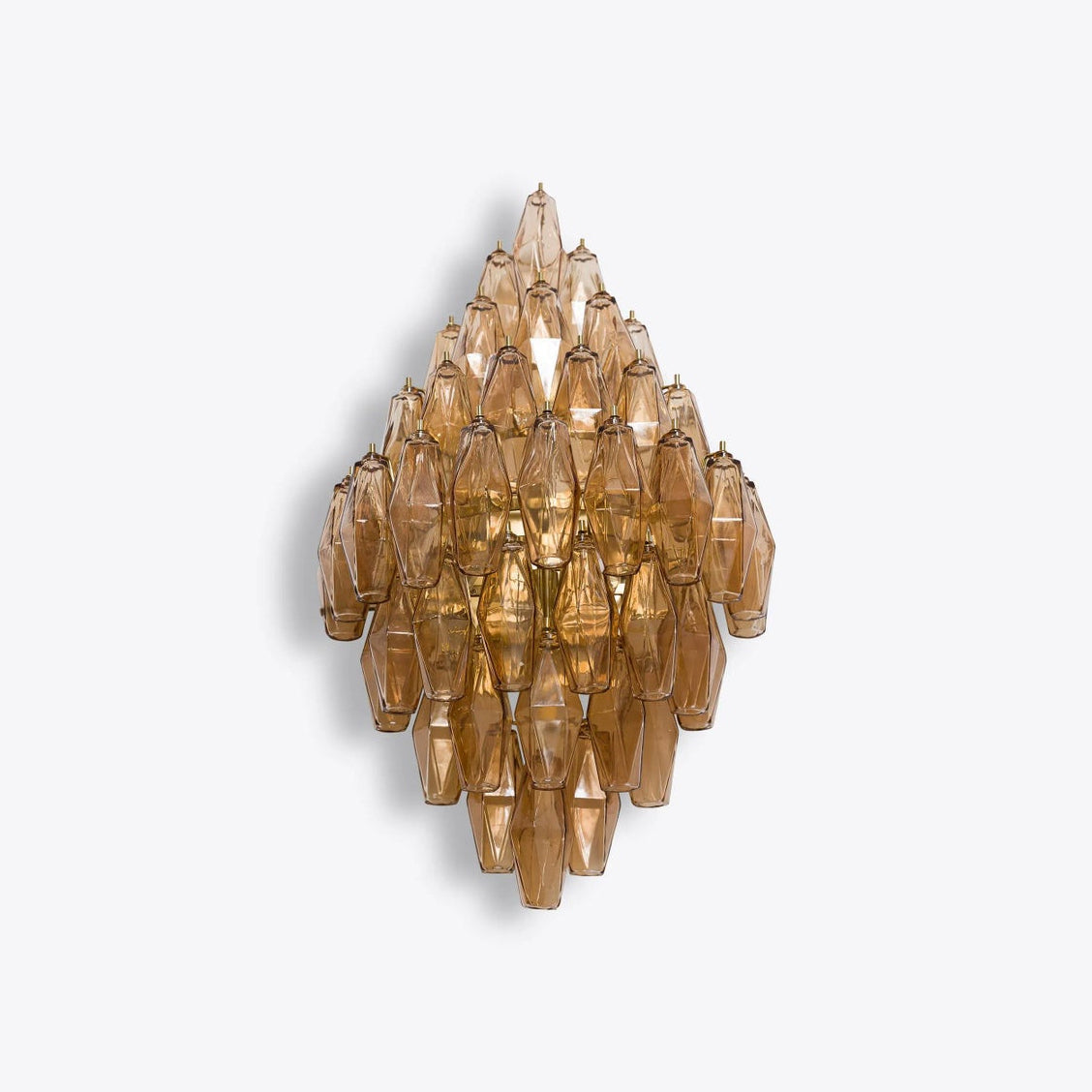 Zyrelis polyhedraal glazen wandlamp