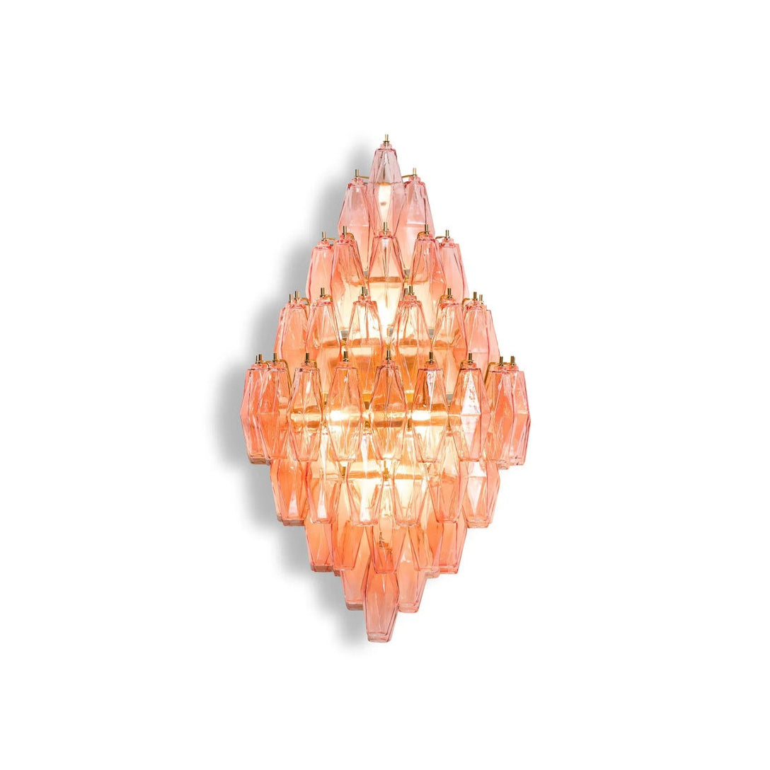 Zyrelis polyhedraal glazen wandlamp