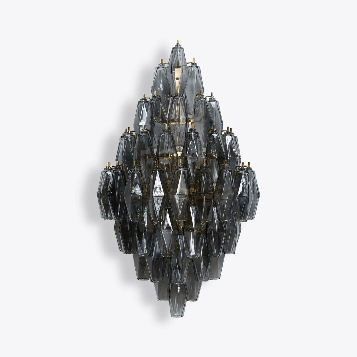 Zyrelis polyhedraal glazen wandlamp
