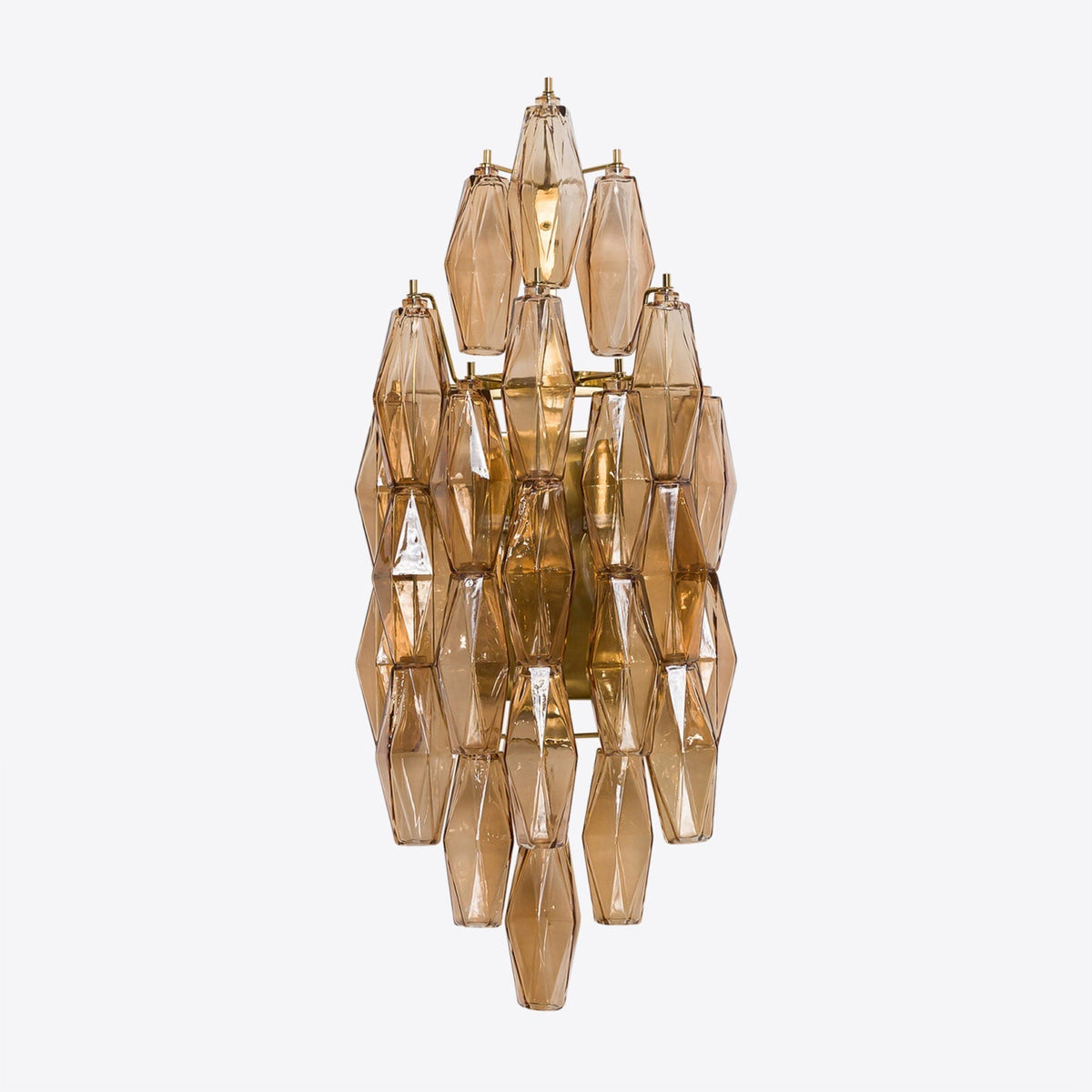Zyrelis polyhedraal glazen wandlamp