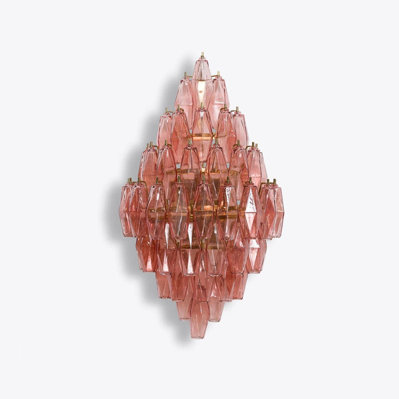 Zyrelis polyhedraal glazen wandlamp