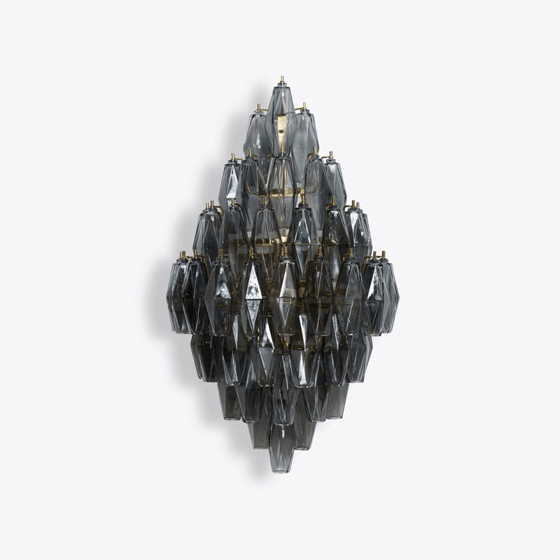 Zyrelis polyhedraal glazen wandlamp