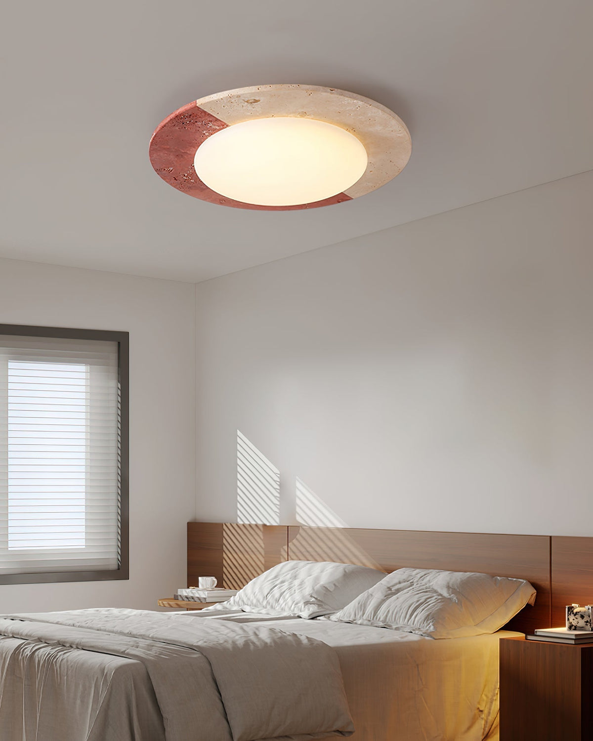 Plafondlamp travertin